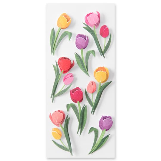 12 Packs: 16 ct. (192 total) Tulip Floral Dimensional Stickers by Recollections™